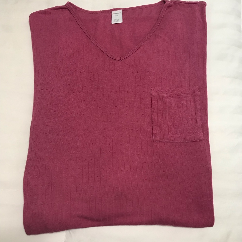 ✔️Women's Wine Color V-Neck Nightgown 🌺 - Picture 6 of 6
